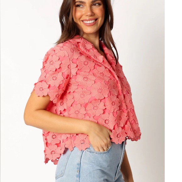 Floral Lace Pink Top - Picture 5 of 10